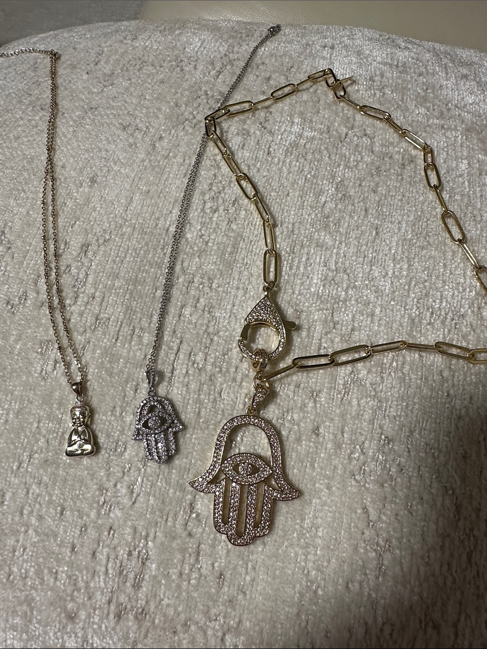 Hamsa Hand/ Buddha Necklace Bundle 🪬